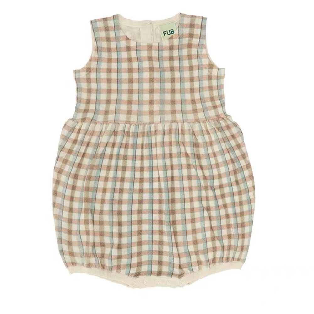 🆕FUB Organic Cotton fine knit baby romper suit | Apricot